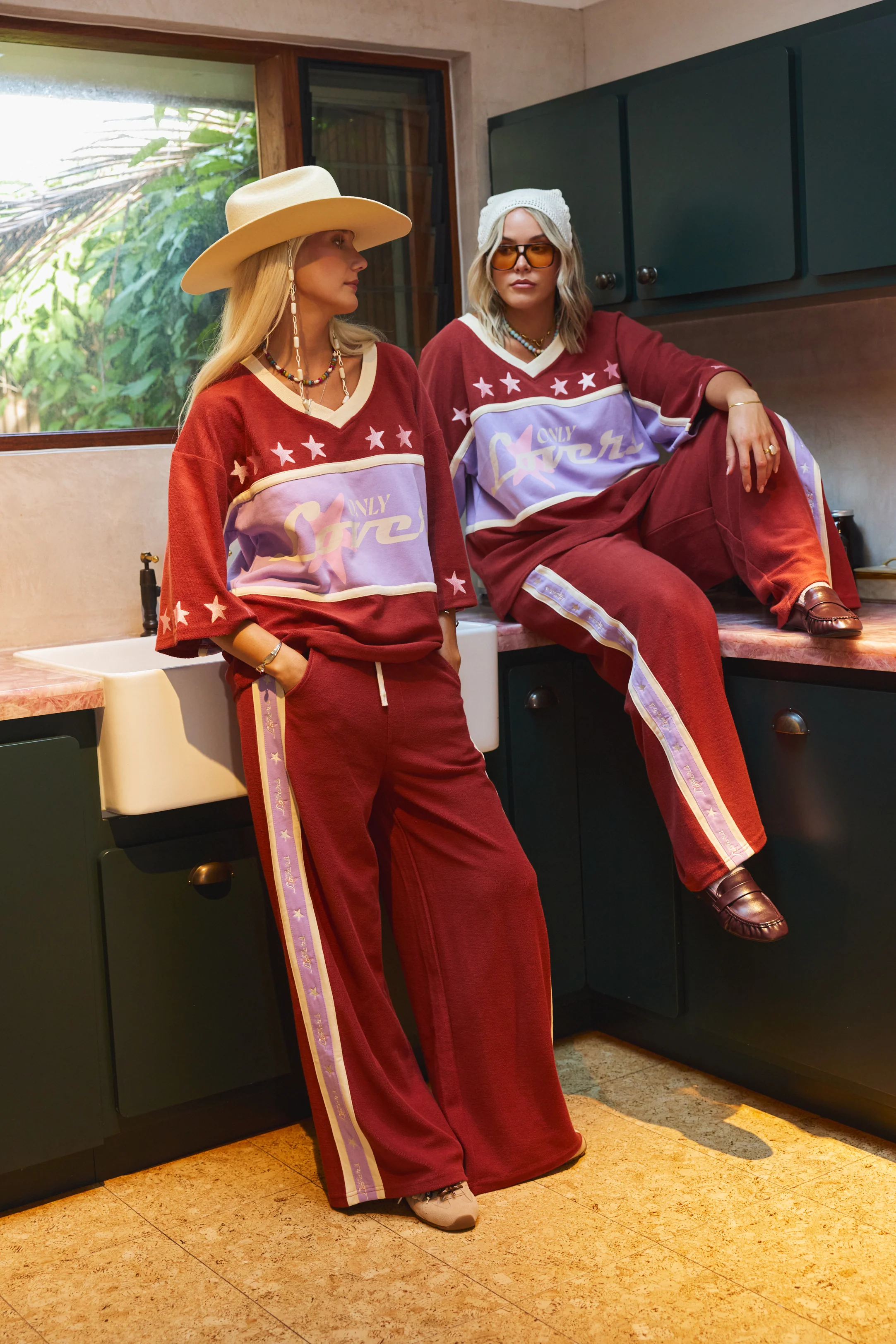 Surf League Lounge Pants - Burgundy - Image 6