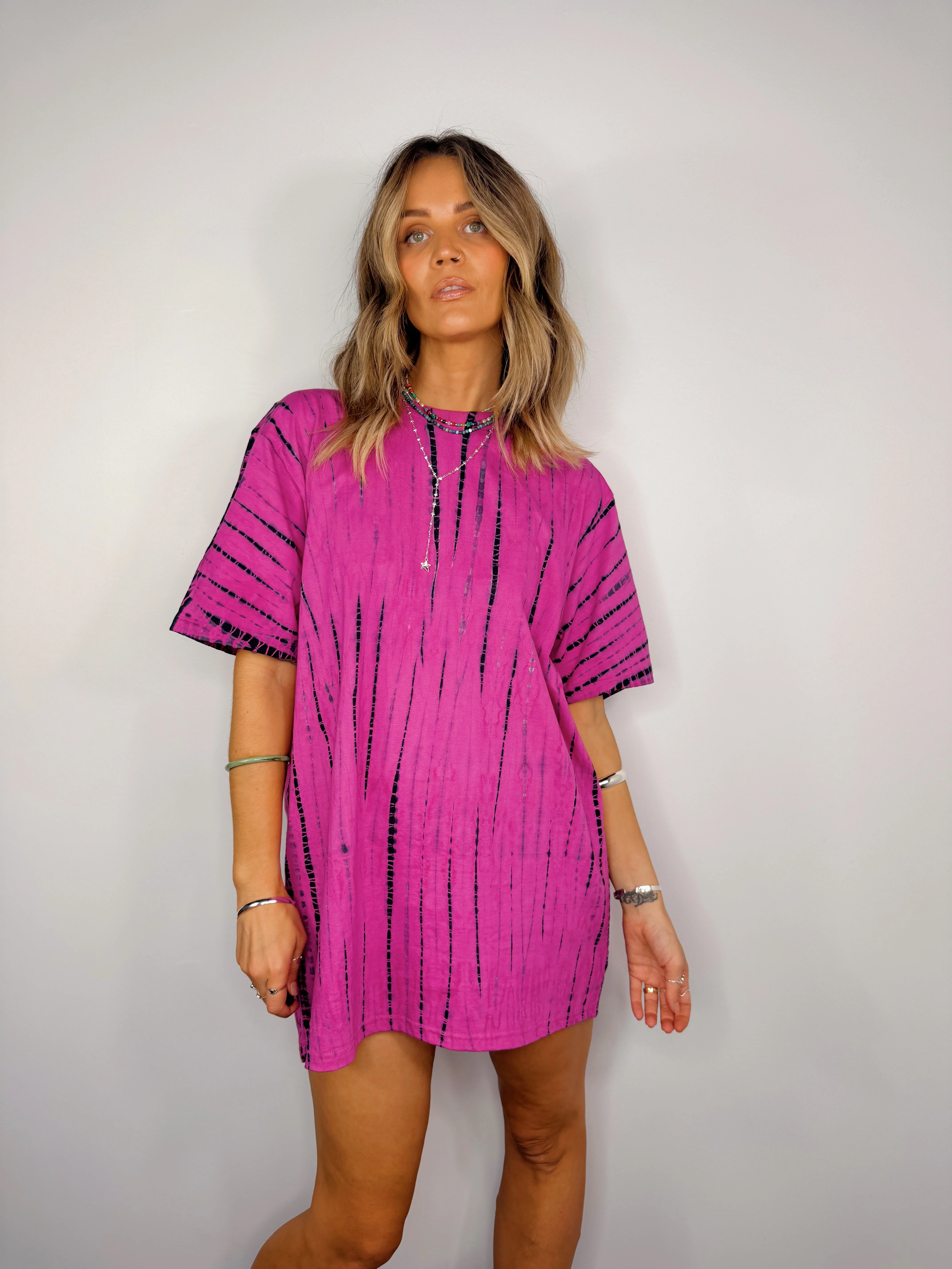 Tee Dress ~ Pink + Black - Image 4