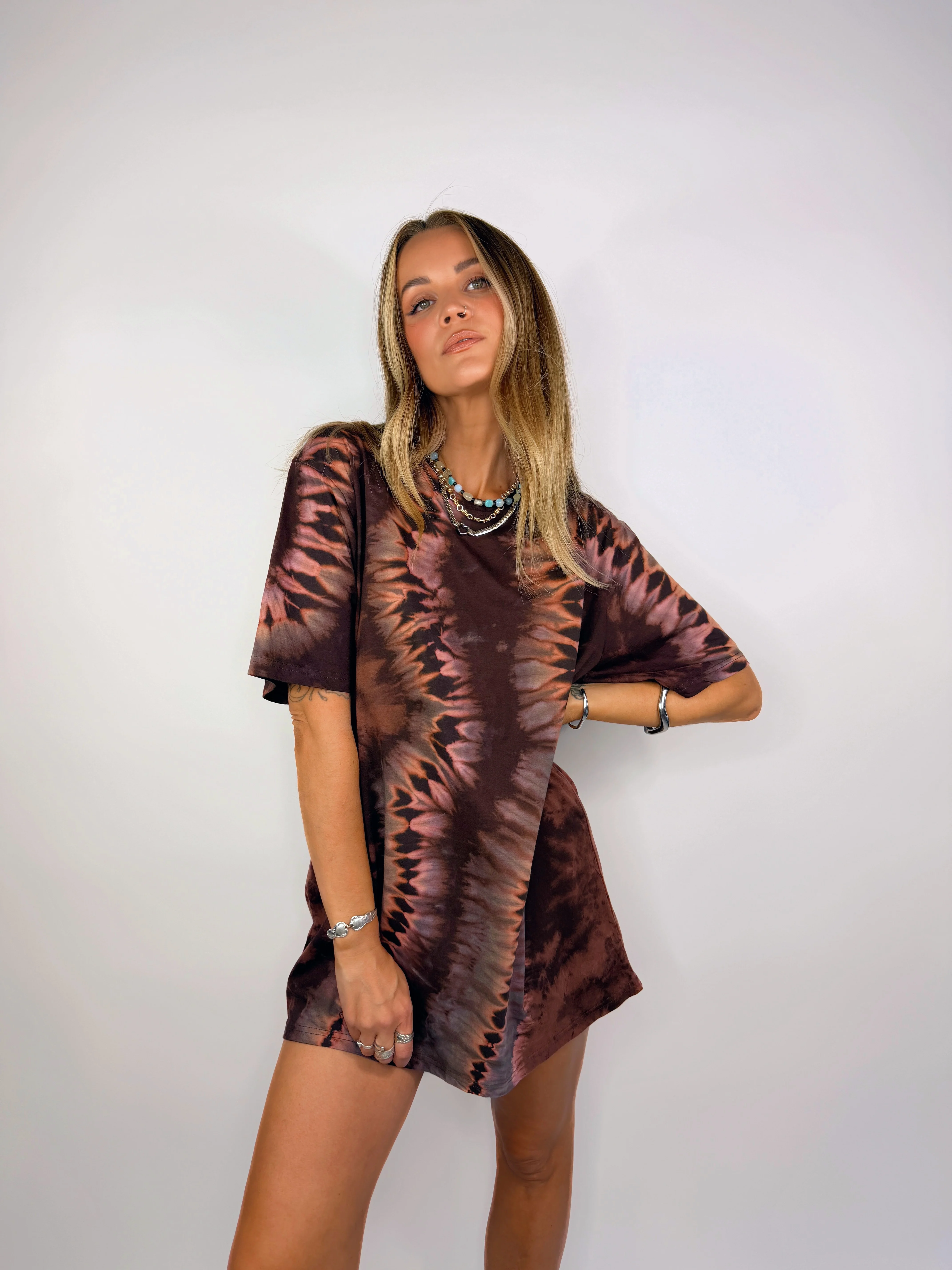 Tee Dress ~ Peach Lava - Image 3