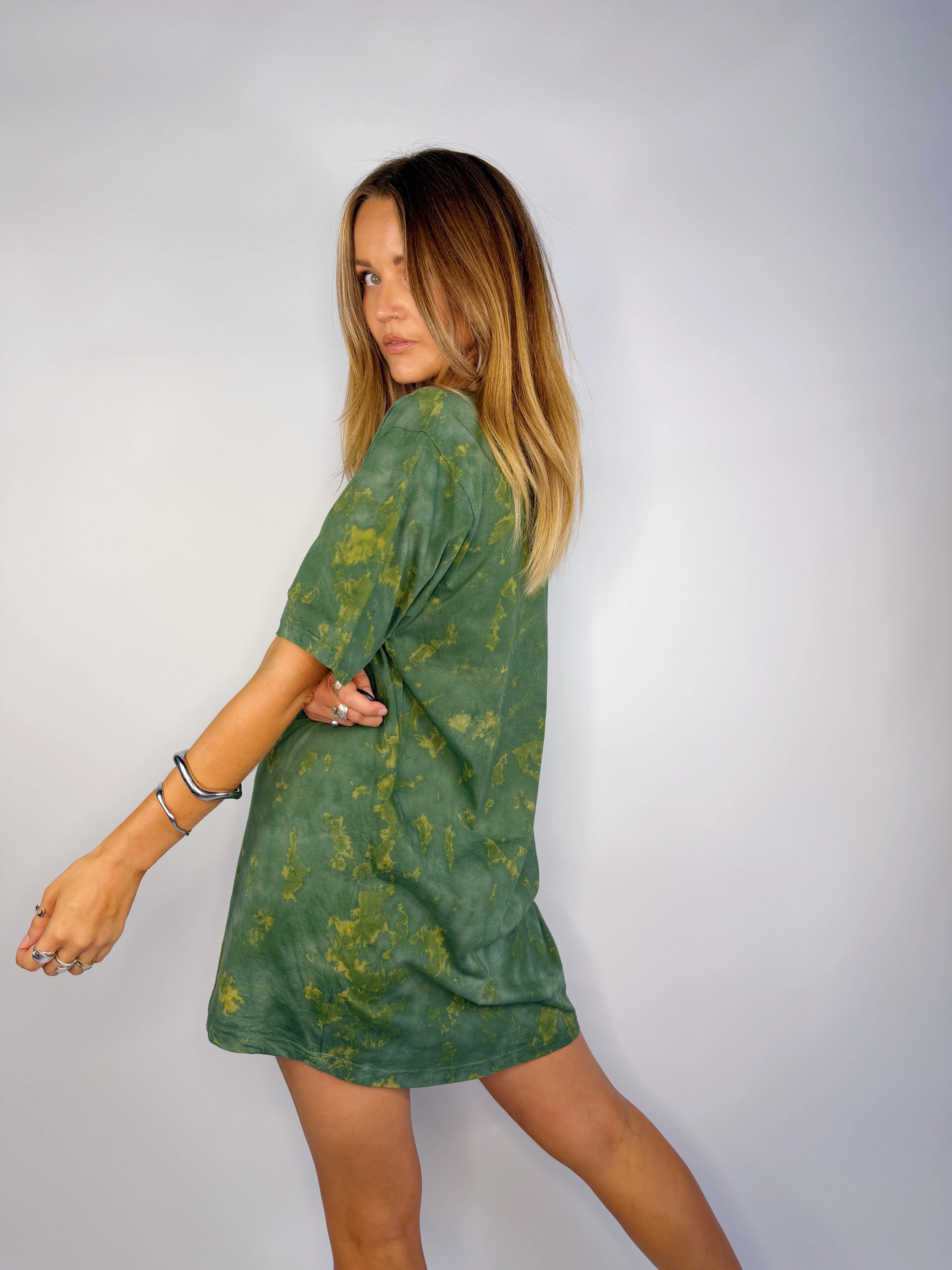 Tee Dress ~ Bottle Green - Image 3