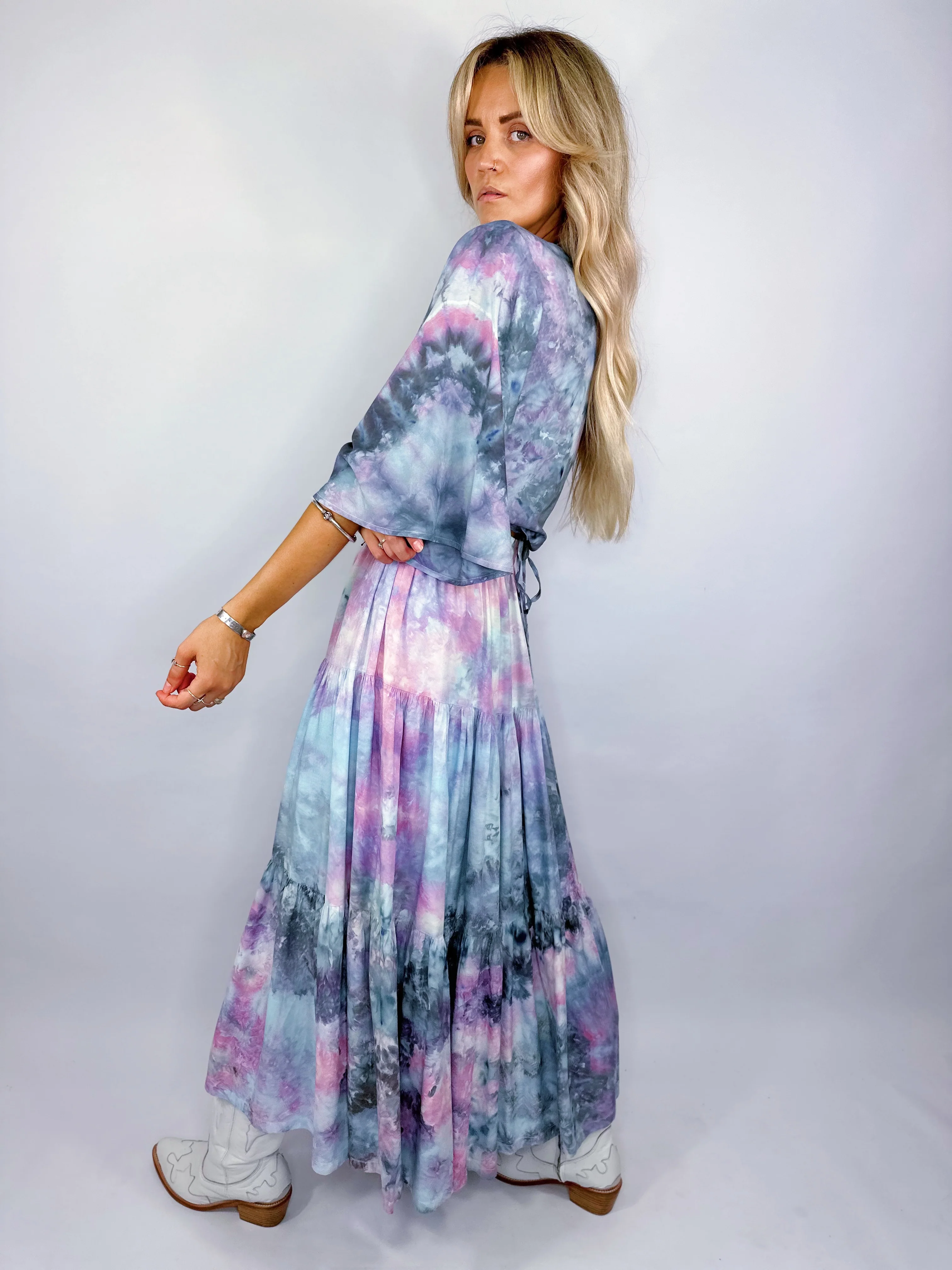 Tiered Midi Skirt (Dark Moon Beam) - Size L/XL - Image 4