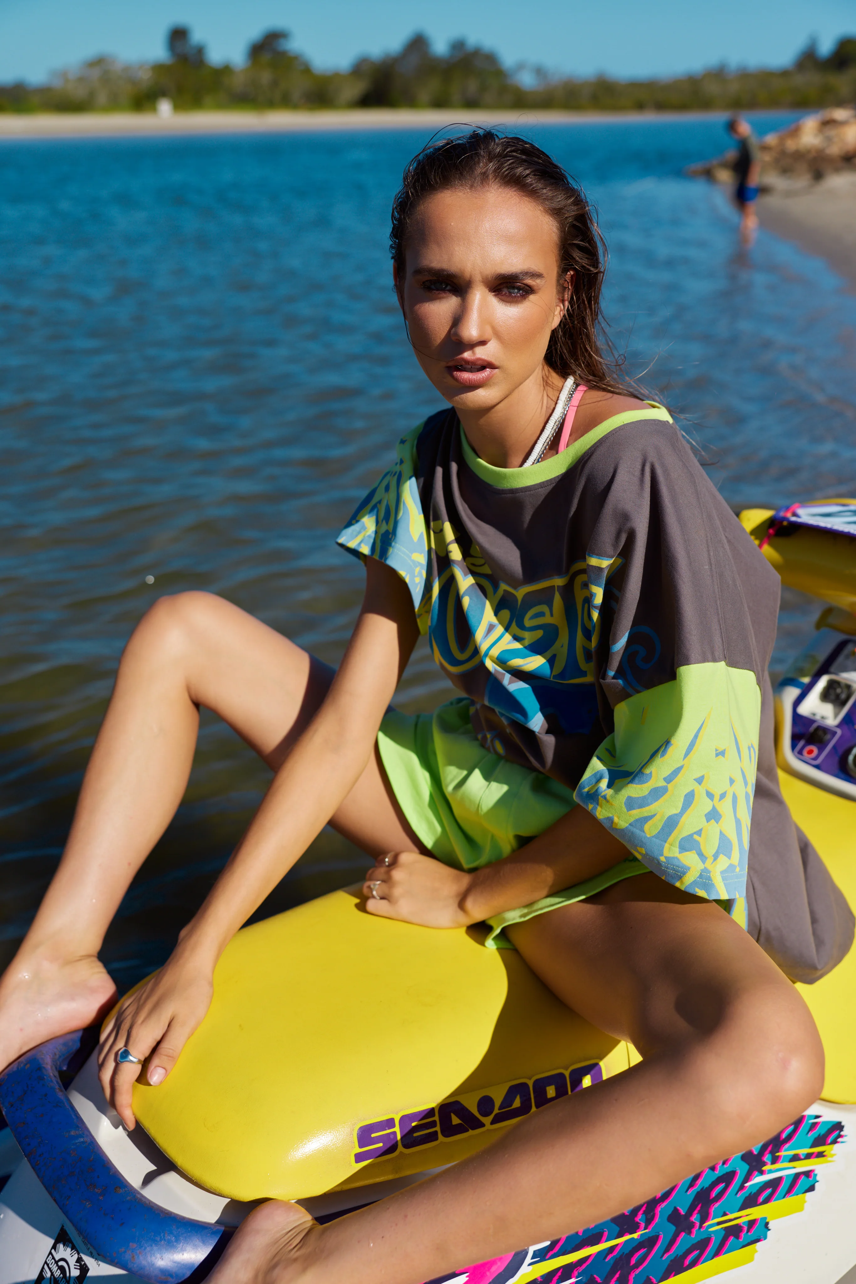Wave Racer Tee ~ Charcoal - Image 3