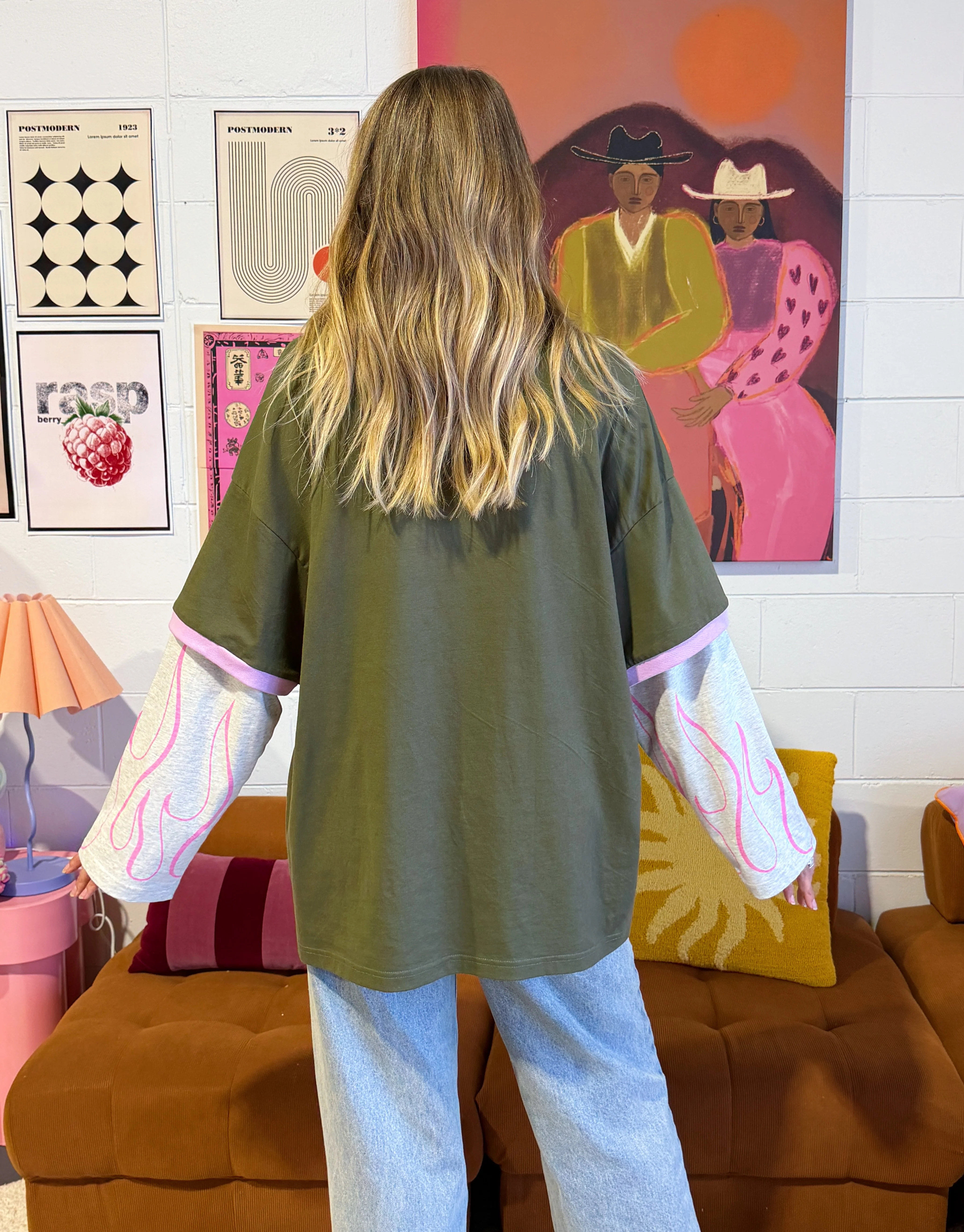 (WS) Love Sick Layered Tee - Kahki Pre Order - Image 6
