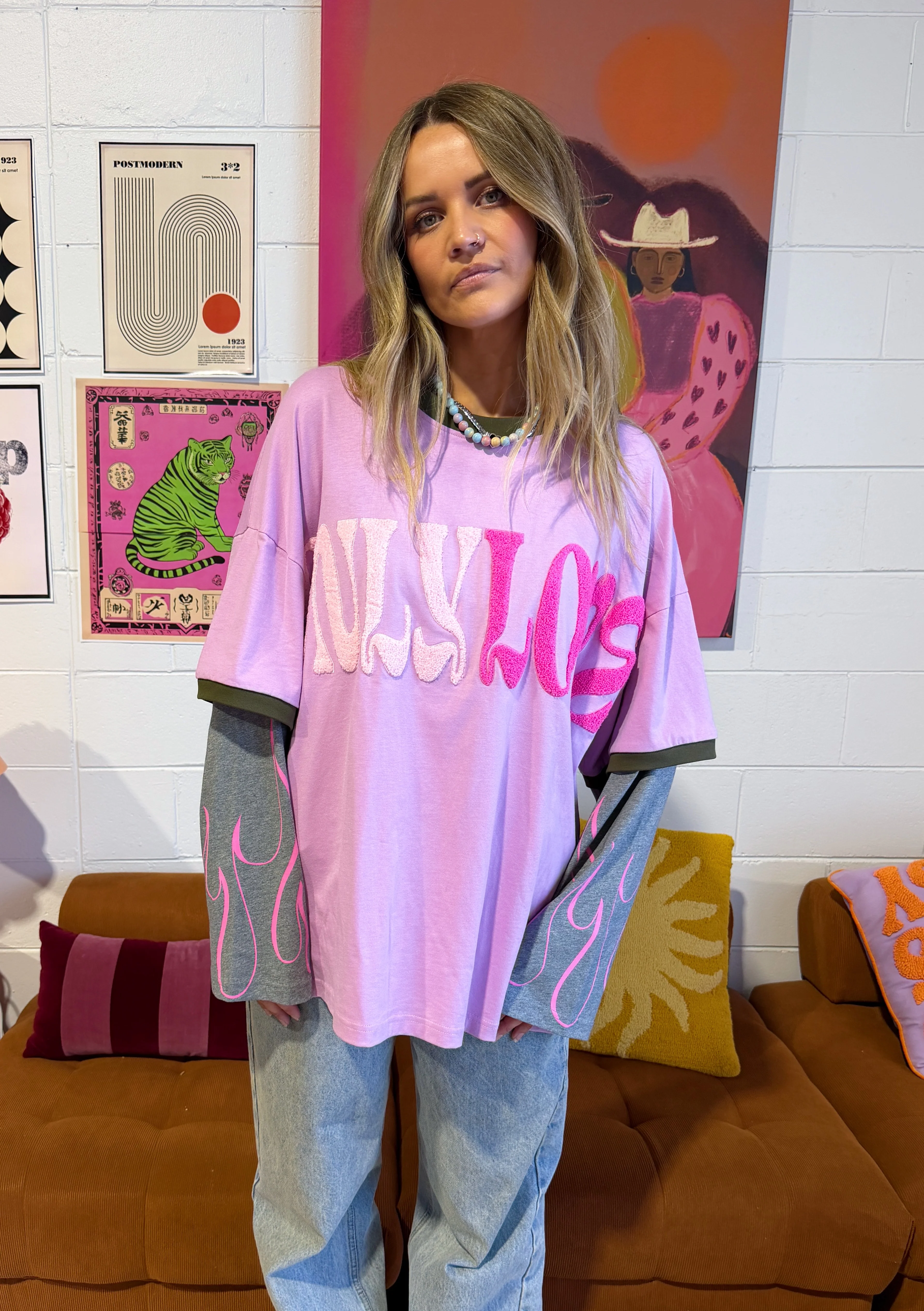 (WS) Love Sick Layered Tee - Wisteria - Pre Order - Image 2