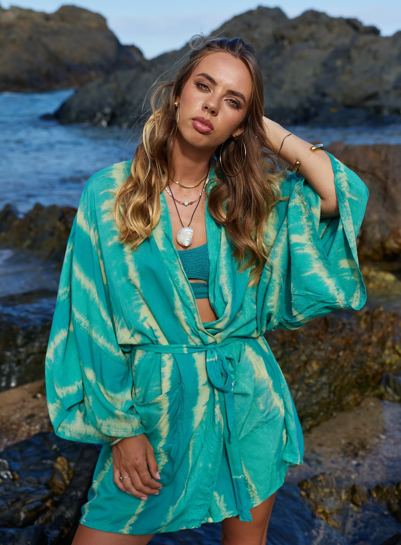 (WS) Mid Length Kimono ~ Sea Glass - Image 6