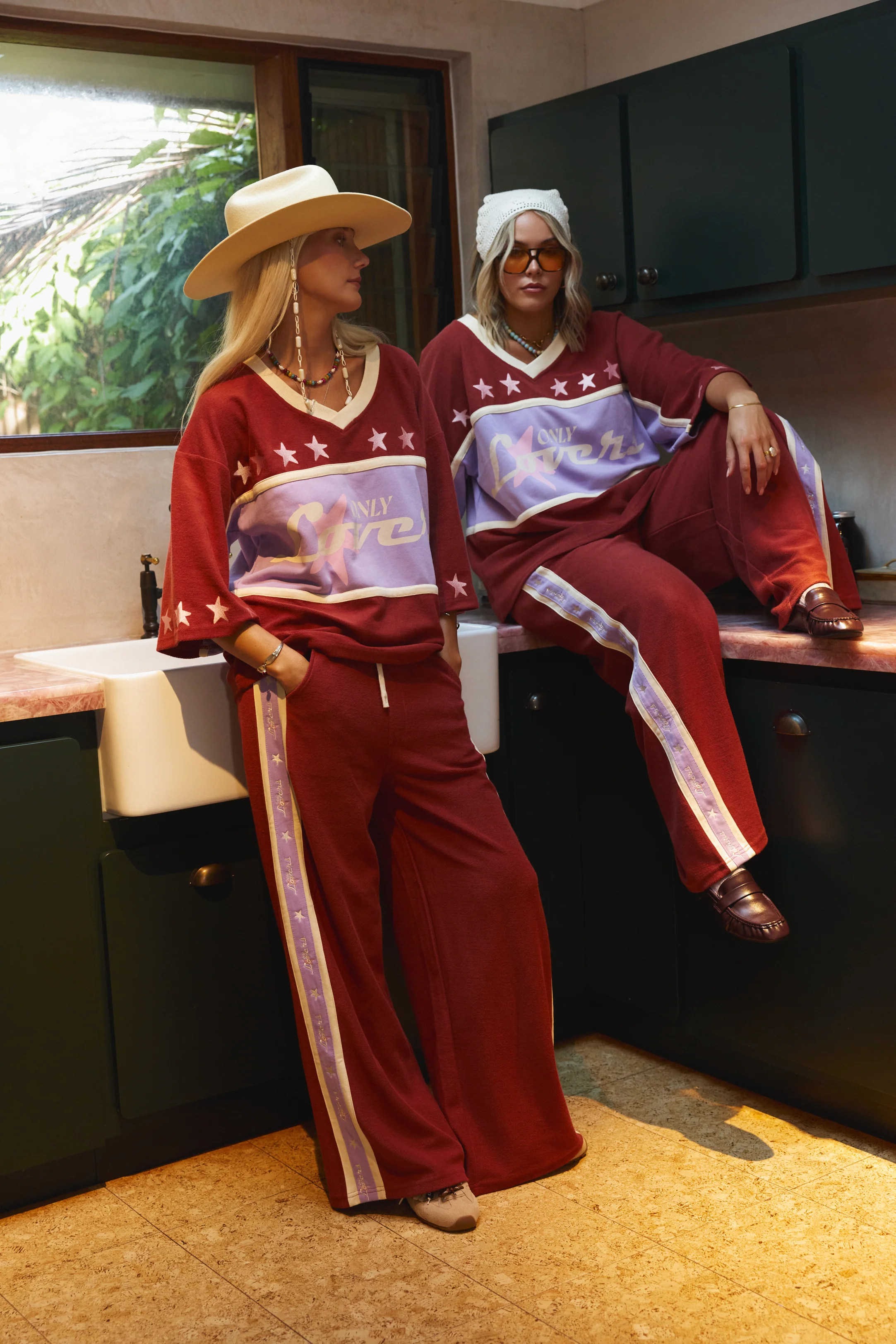(WS) Surf League Lounge Pants - Burgundy - Image 5