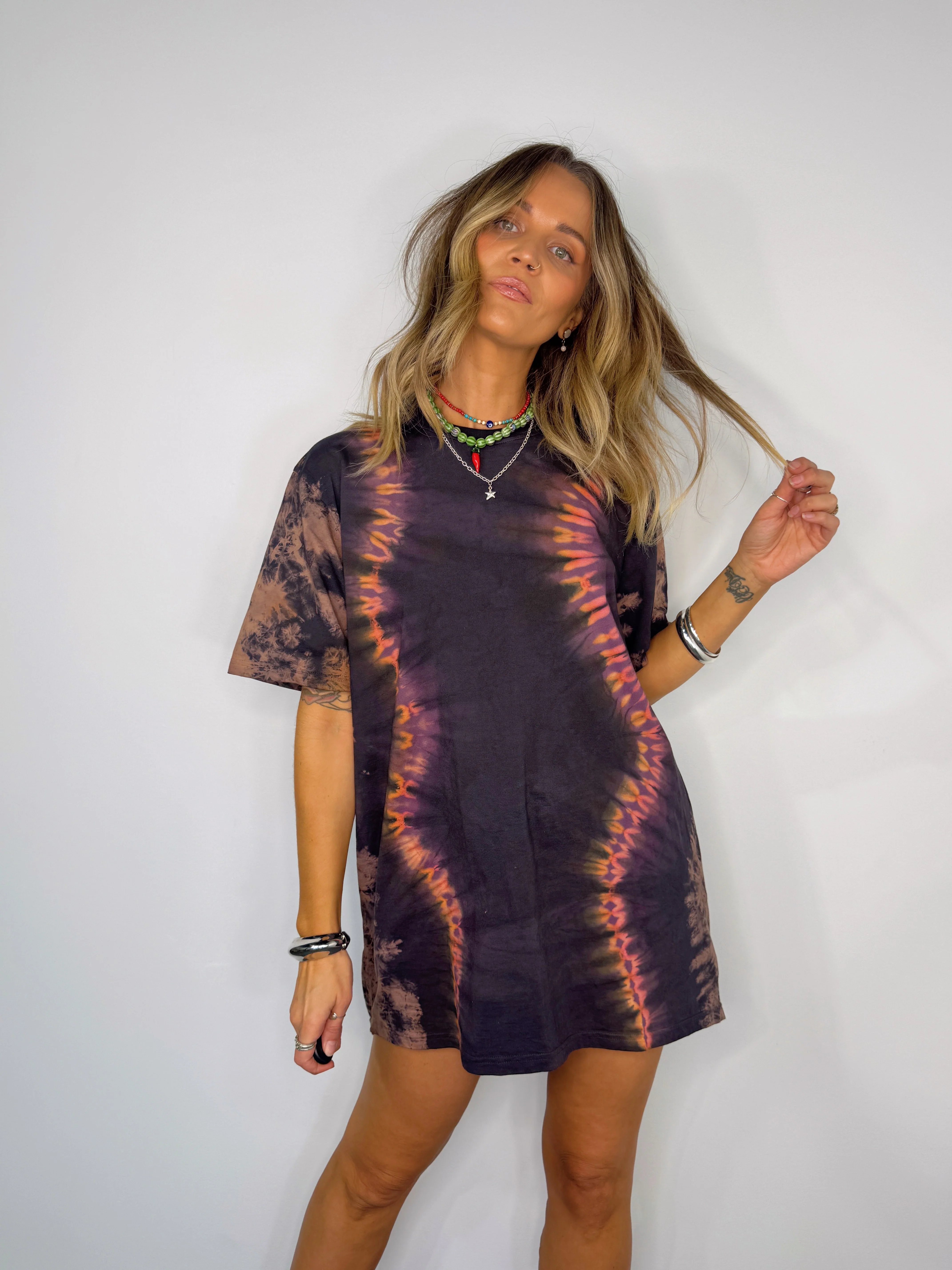 (WS) Tee Dress ~ Peach Lava - Image 2