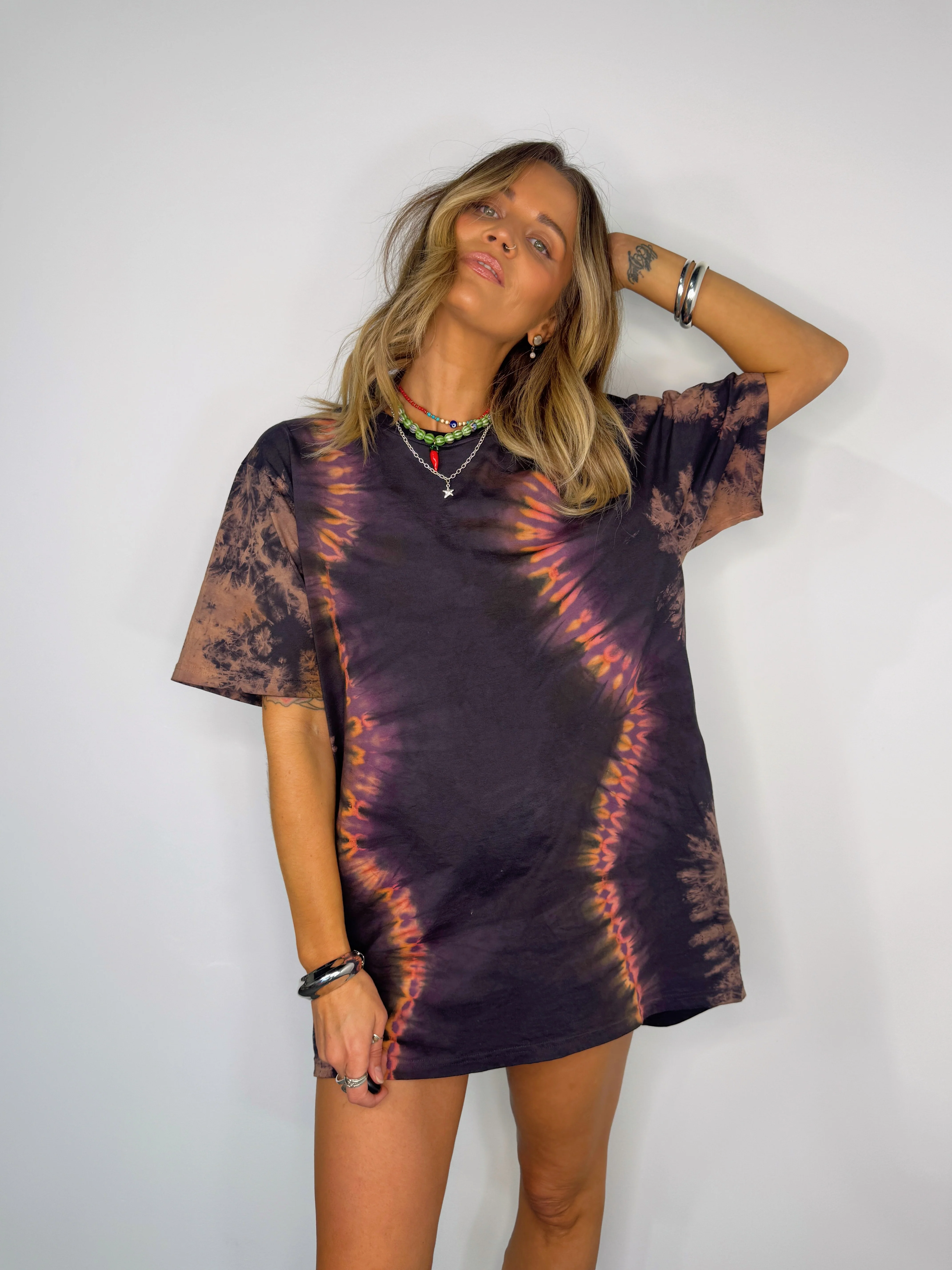 (WS) Tee Dress ~ Peach Lava - Image 3